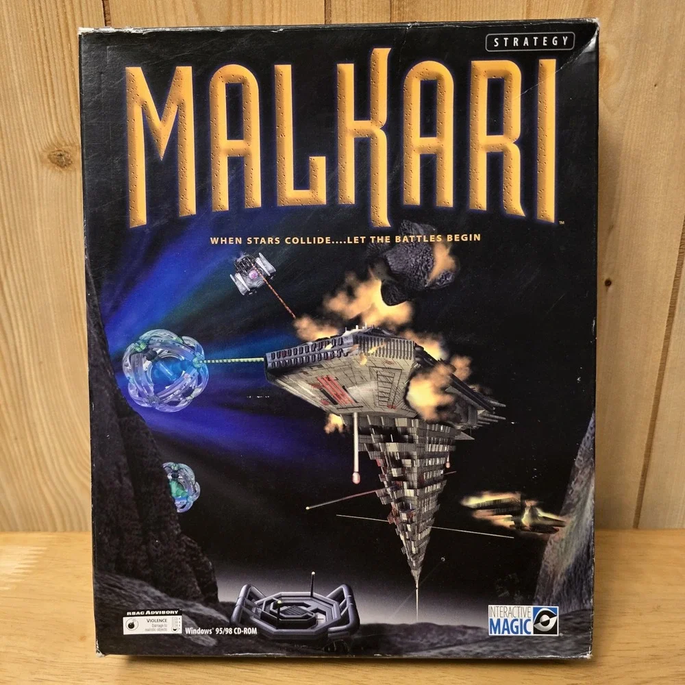 Malkari PC Game 1999 Big Box Open‎ Box Sealed Disc Complete